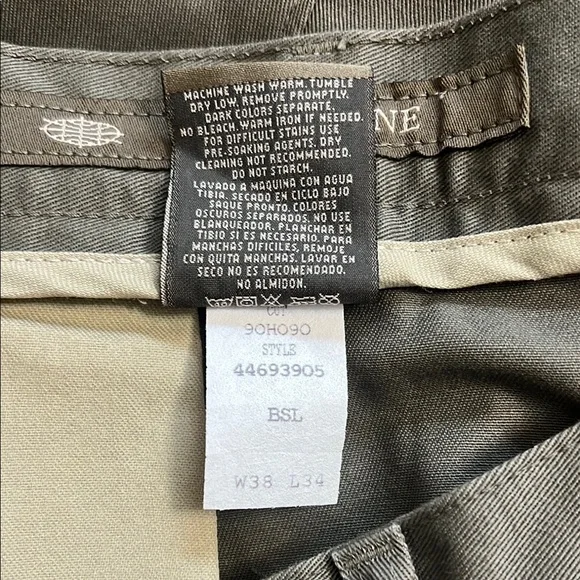 NWT Savane Scotchgard Olive Green Pants Men’s Size 38x34 - Picture 7 of 11